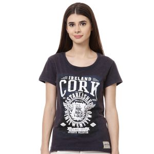Cork Wings Acid Wash Lady T-shirt
