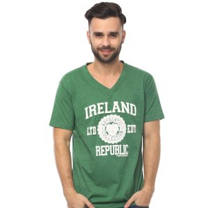 Ireland Stamp V Neck T-shirt