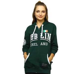 Flag Dublin Irl Hooded Zipper