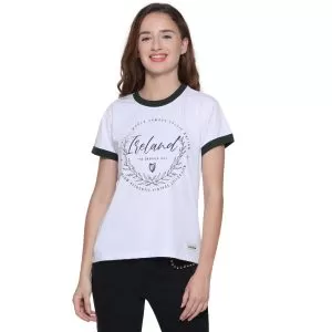 Ireland Wreath Ringer Lady Tshirt